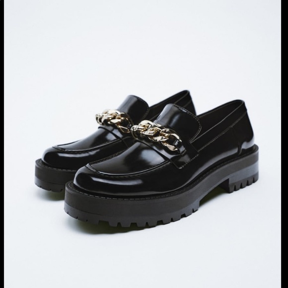NWOT ZARA Chain Loafers - Picture 3 of 7